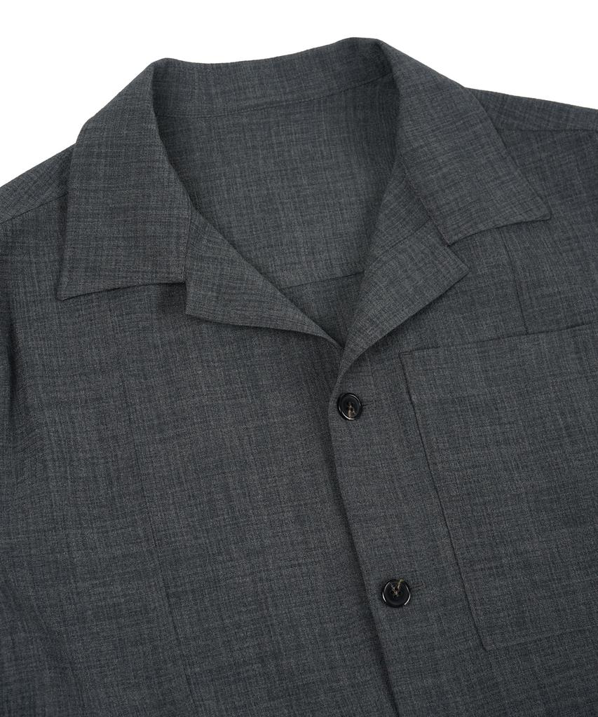 BIRBANTE Cool Touch Open Collar Half Shirt - Khaki