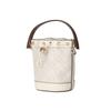 Tory Burch T Monogram All Over Print Kordelzug Jacquardstoff Lederbesatz Beuteltasche Mini Damen Taschen Elfenbein 80534-254