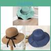Cappello di Paglia Estivo da Donna Protezione Solare Fedora da Spiaggia a Tesa Corta per Viaggi all'Aperto