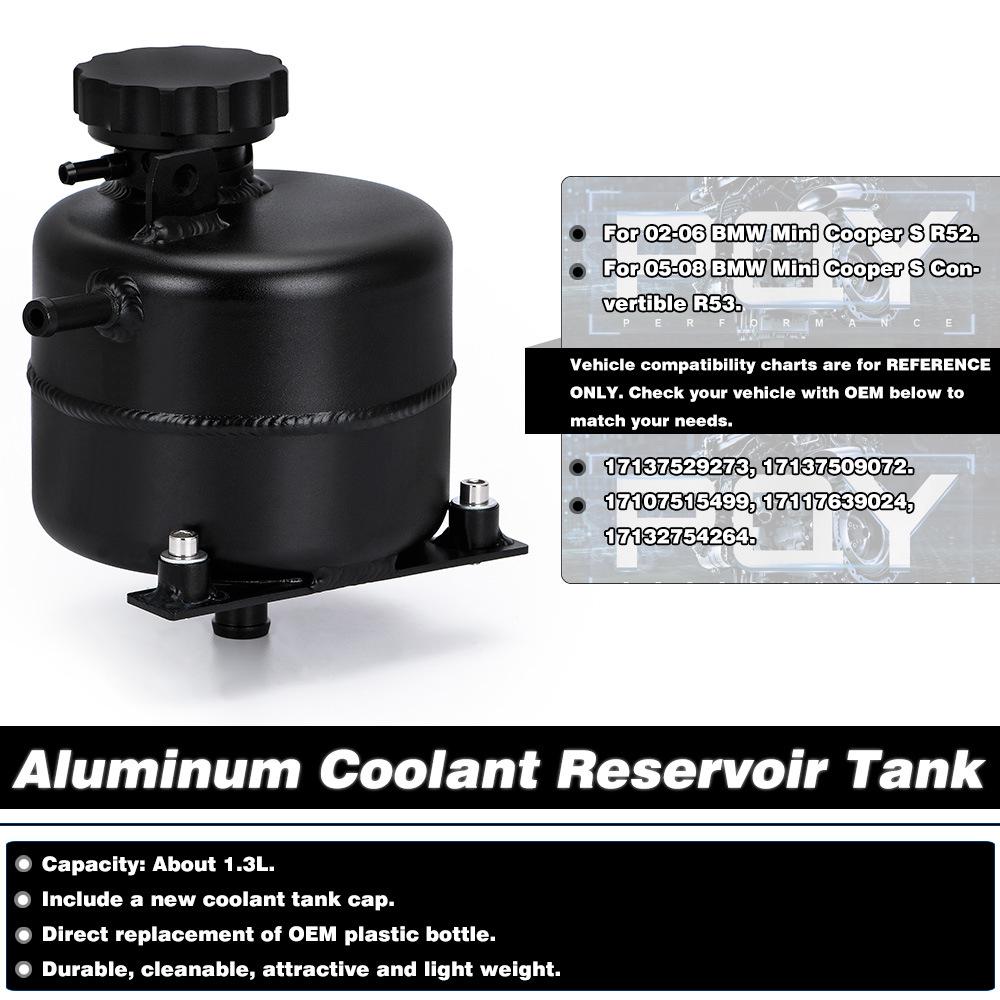 Aluminum Radiator Coolant Tank for MINI Cooper S Convertible R52/R53