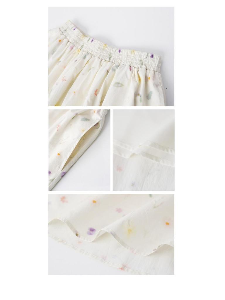 NEWOPEN 2025 Early Spring French Floral A-Line Midi Skirt C3623 – Sweet, Fresh, Age-Reducing Design