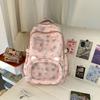 Schoolbag Korean version ins High value sweet pentagram transparent ears backpack for junior high school students large capacity class backpack
