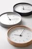 Lemnos Wall Clock Analog Wooden Frame NEUT Wall Clock Natural Color Wood Gray Neut Wall Clock GY Lemnos KK22-09