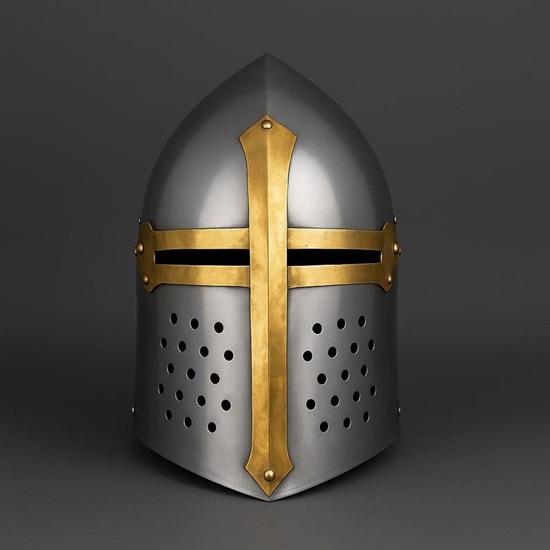 

Medieval crusader sugar loaf helmet 16 Gauge knight knight great helm for cosplay Halloween - Gift for Him