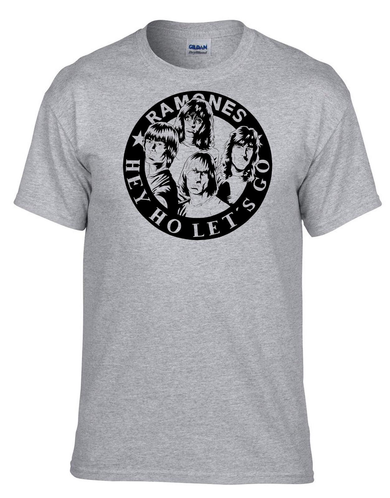 26 Ramones Rock Music Metal Rules Grey T-Shirt -074_Grey- Unisex T-Shirt S