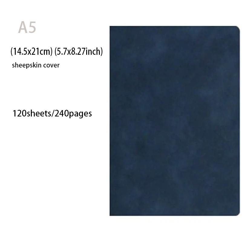 640/400/240/160 sider Ultratykk linjert studentdagbok Notatbok Kontorrekvisita A4/A5/A6 PU-skinn Arbeidsnotatblokk for forretninger