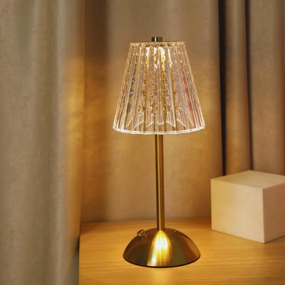 Adjustable LED Crystal Desk Lamp, Touch Control, Tri Color Adjustment, with USB Charging for Home Decoration and Night Lighting