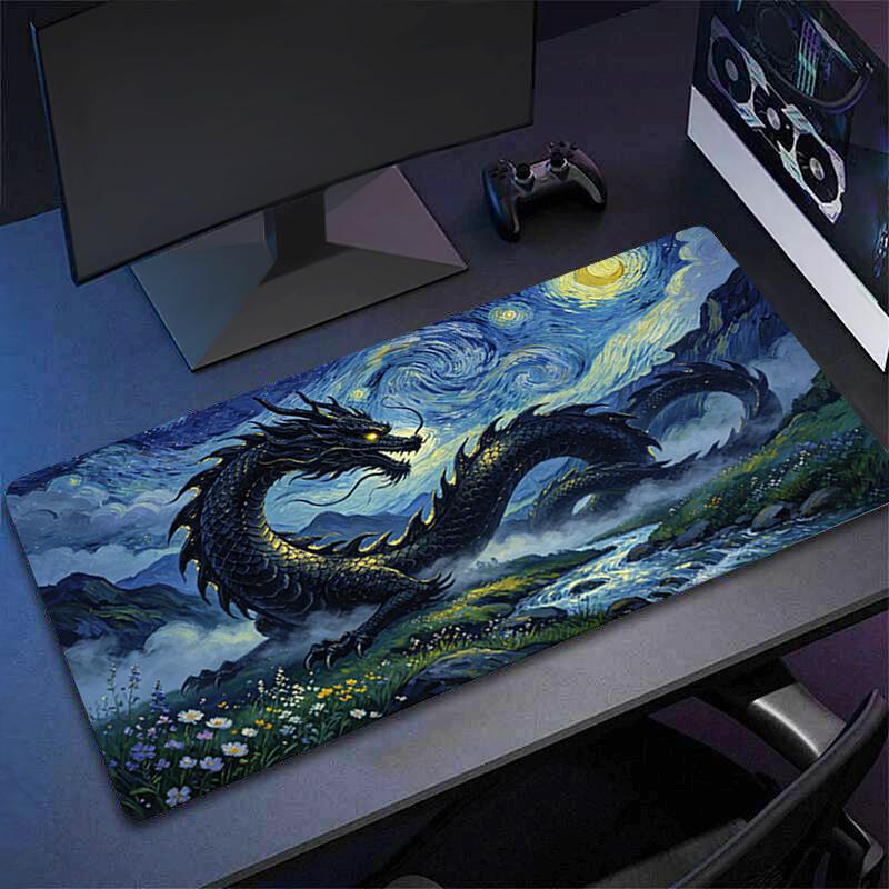 Large Gaming Mouse Pad Abstract Oil Painting Anime Pc Computer Gamer Desk Mat For Cs Go Lol Xxl Laptop Kawaii Mousepad