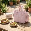 Sac à main isotherme épaissi couleur unie boîte thermique alimentaire sac à déjeuner matelassé multi-usages camping