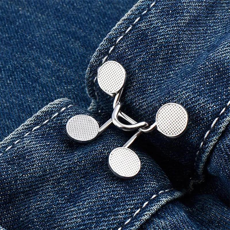 1 sett spikerfri metall jeans Knappeknapper Avtakbare bukser Klips Knapper Pinner DIY midjestrammer Klær Spenner Syverktøy