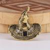 Women Men Fashion Vintage Halloween Festival Magic Hat Brooches Retro Classic Crystal Badges Accessories