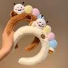 Plush Capybara Headbands Cartoon Kawaii Hair Hoop Headpiece Washing Face Hair Accessories
