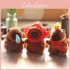 Stuffed Keychain Capybara Soft Short Plush Toy Pp Cotton Accessory Backpack