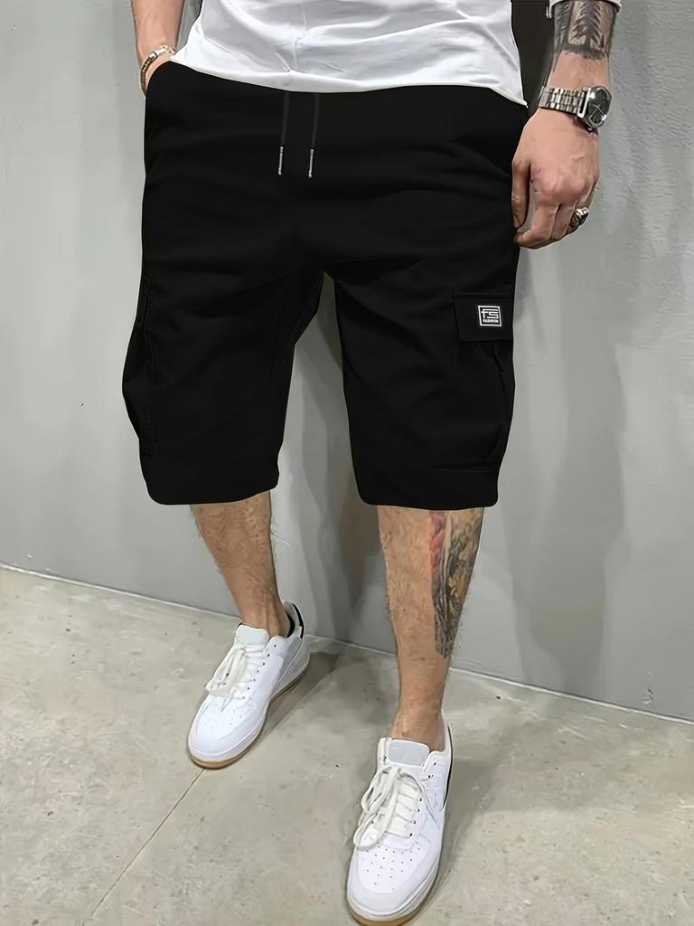 Casual Mens Cargo Shorts With Polyester Fabric For Summer Youth Fashion