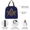 Freemasonry Symbol Lunch Bag Women Masonic Mason Freemason Thermal Cooler Insulated Lunch Box for Adult Office