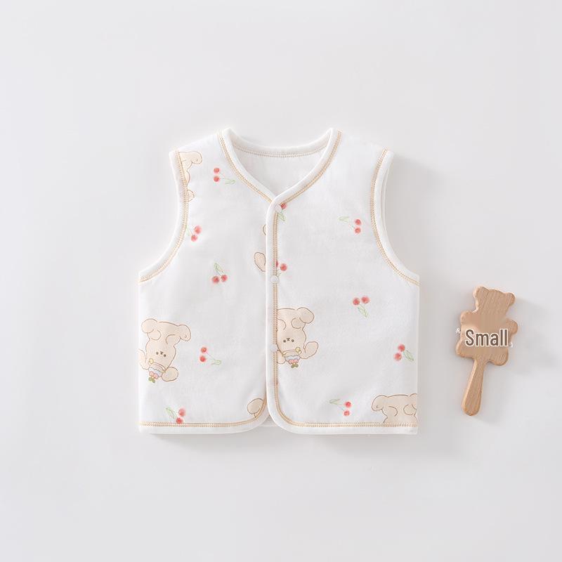 Newborn Quilted Vest - 40g Pure Cotton Sleeveless Top for Autumn/Winter, Unisex