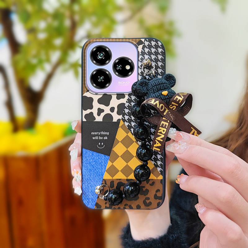 Cute Simplicity Phone Case For ZTE Blade V60 Design/Axon 60 Lite Protective Case Bear Bracelet Dirt-resistant Anti-knock