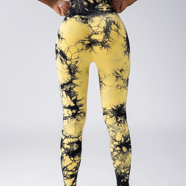 TY Tie-Dye Yoga Leggings: High-Elastic, Hip-Lifting, Tummy-Flattening Fitness Pants for Yoga and Running.