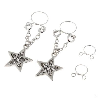 2 Paare Nicht-Piercing Verstellbarer Körperschmuck