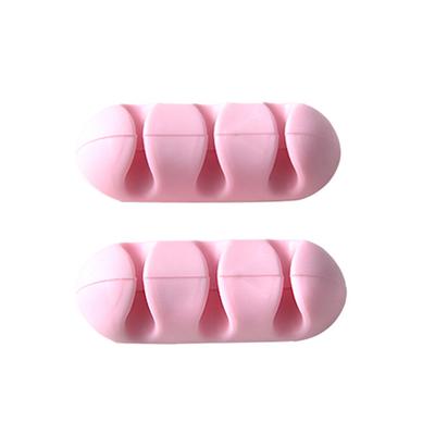 Desk Cable Clip Self Adhesive Plastic Cord Organizer Holder for Nightstand Home Car Office 2pcs