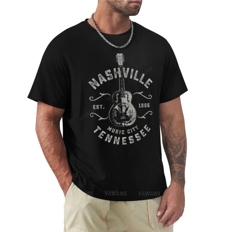 Nashville Music City Tennessee T-Shirt T-shirt Custom T Shirt Kawaii Clothes Mens Clothing