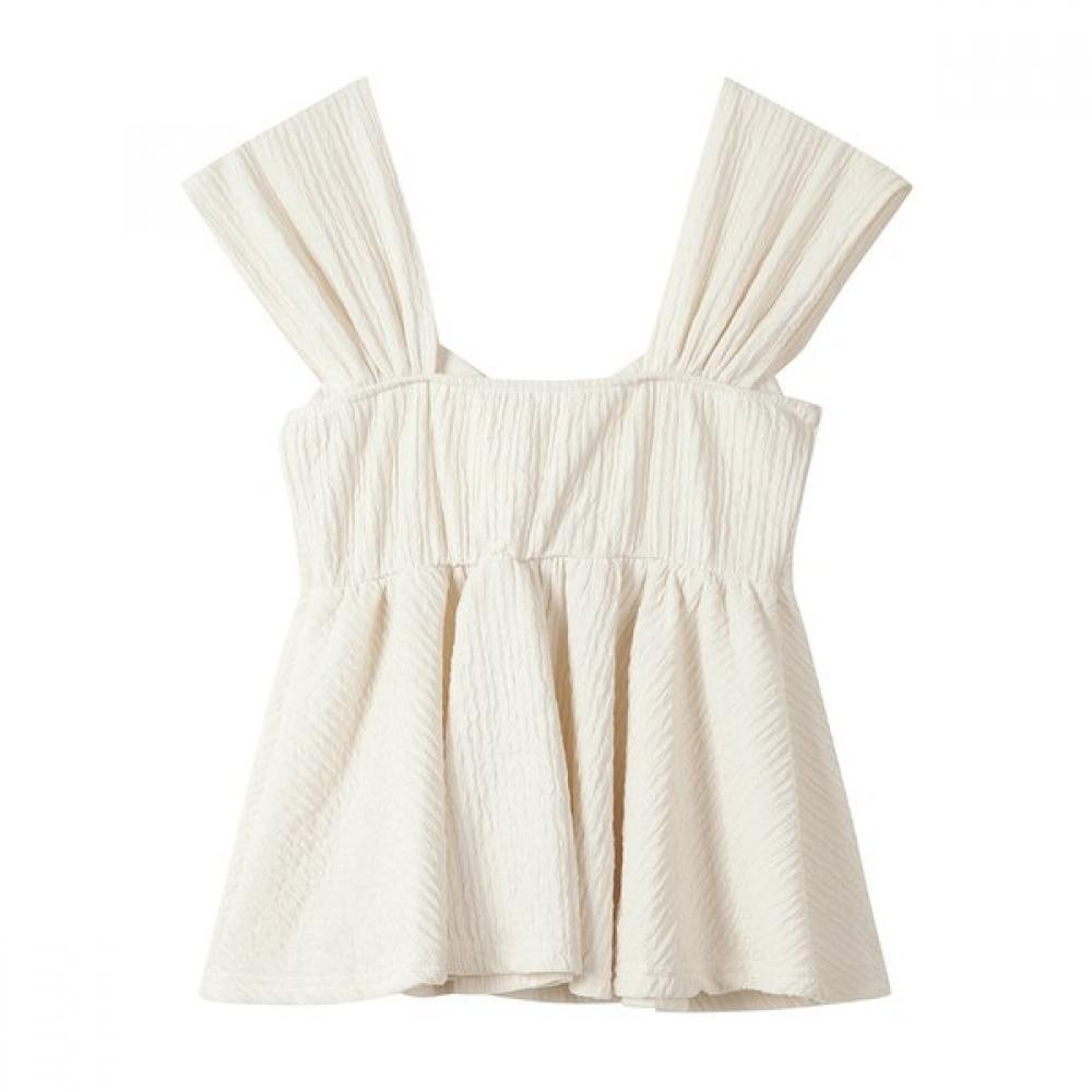 Ggpx Heart Neck Bustier Blouse Set Two Piece  Gp4op071f 