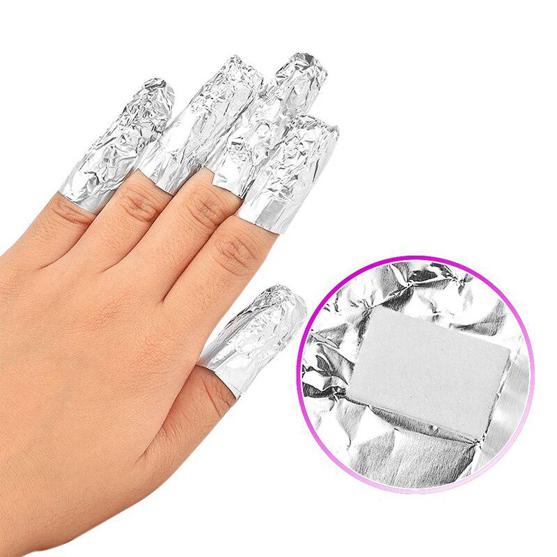 50/100Pcs/lot Aluminium Foil Nail Art Soak Off Acrylic Gel Polish Nail Removal Wraps Remover Easy Cleaner Nail Polish Gel