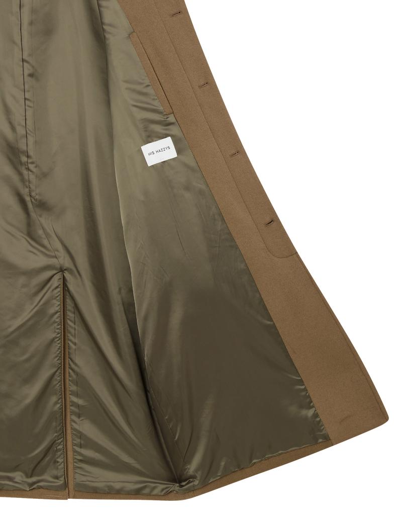 HAZZYS [His] Beige Balmacaan Coat