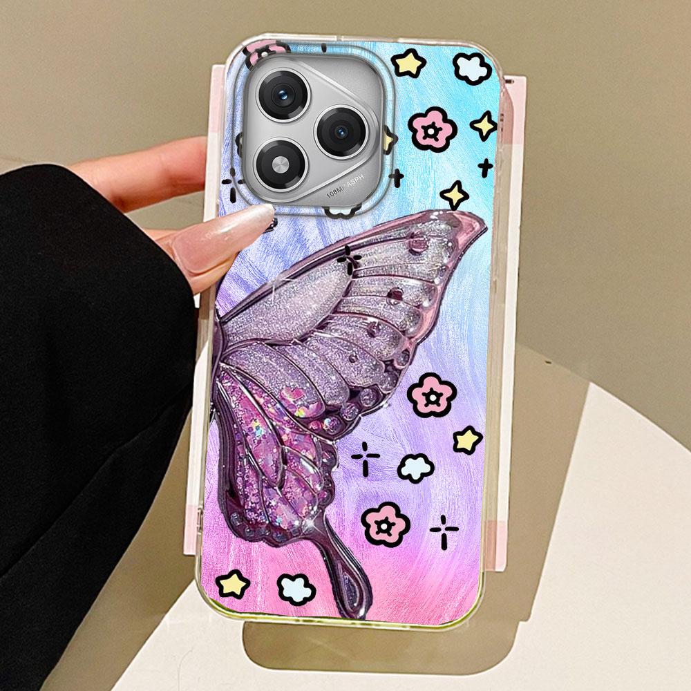 Green Butterfly Colorful Women Phone Case for Honor 400 200 90 Smart Pro X9a X9c X8b X8a X8c X7c X6c Magic7 6 5 70 Lite Cover
