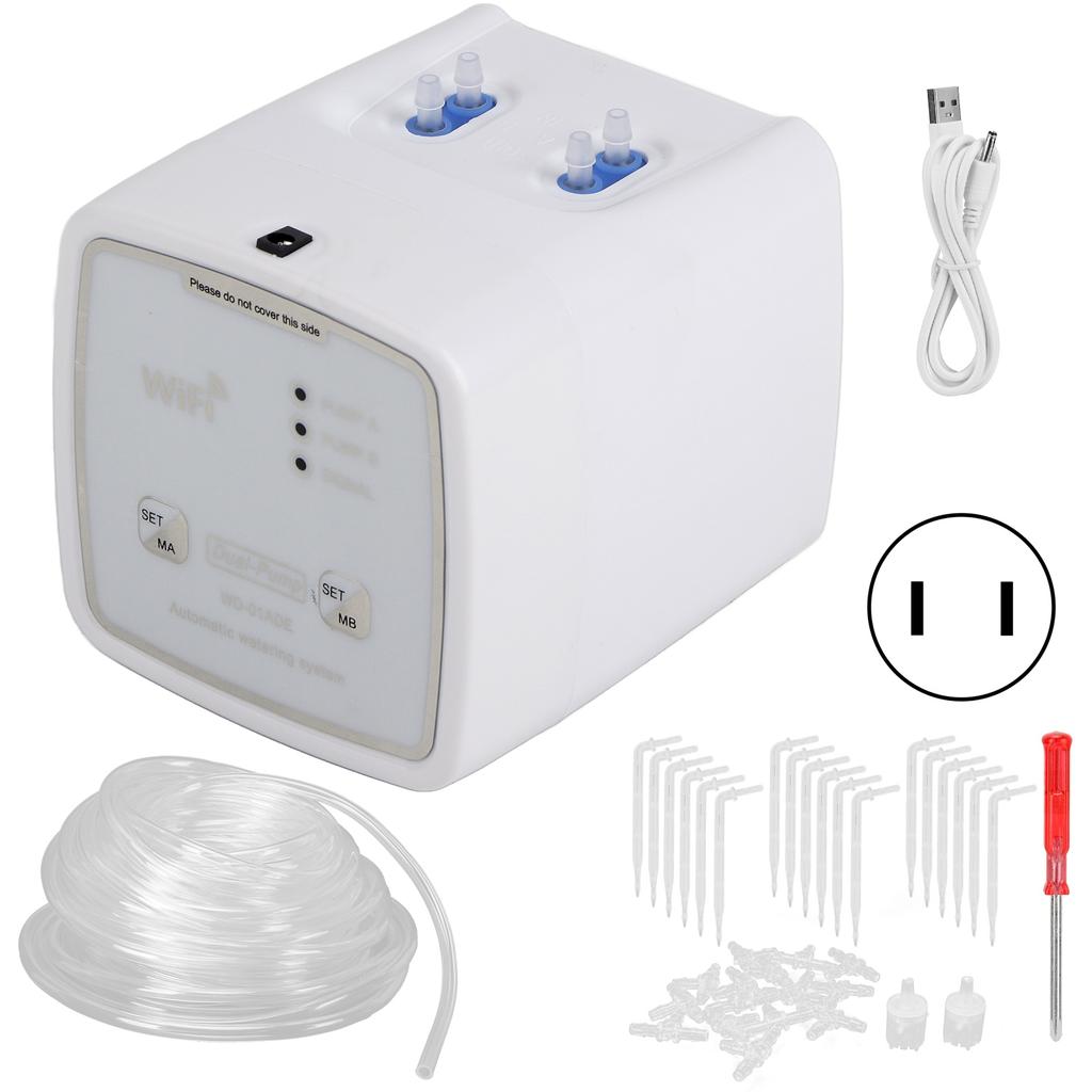 Inteligentny system nawadniania ogrodu WIFI z zegarem sterującym i systemem nawadniania kropelkowego 100?240 V Podwójna pompa UE