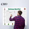 Thanksgiving Word Search Giant Thanksgiving/Christmas Poster 36 X 22 Inch Fun Activity Puzzle Wall Game PVC Reusable Holiday for Family Friendly