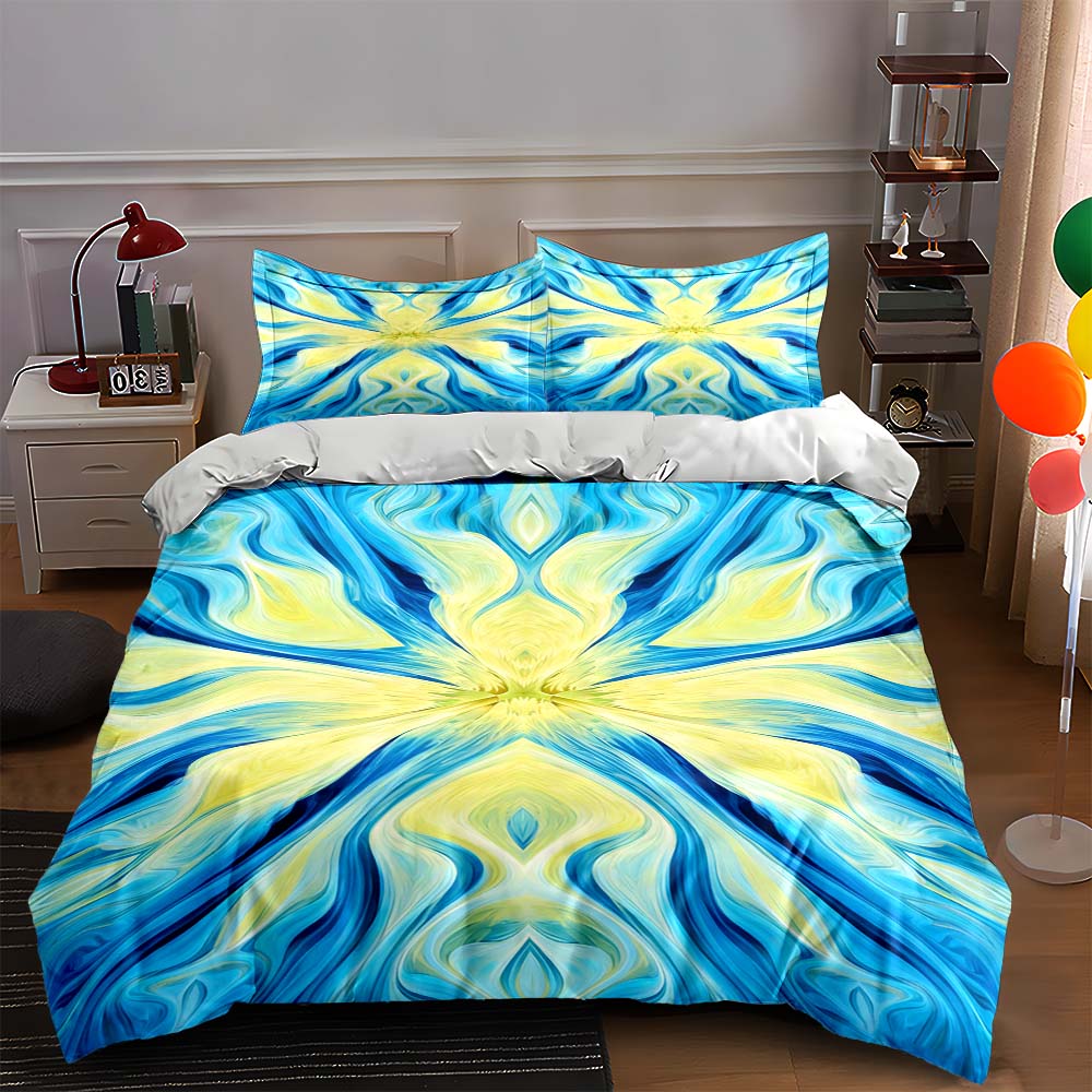 

Abstract, swirling, symmetrical Bedding Duvet cover sets Duvet covers Pillowcases gifts (1 * Duvet Cover 2 * Pillowcases, without duvet insert) 135x200cm