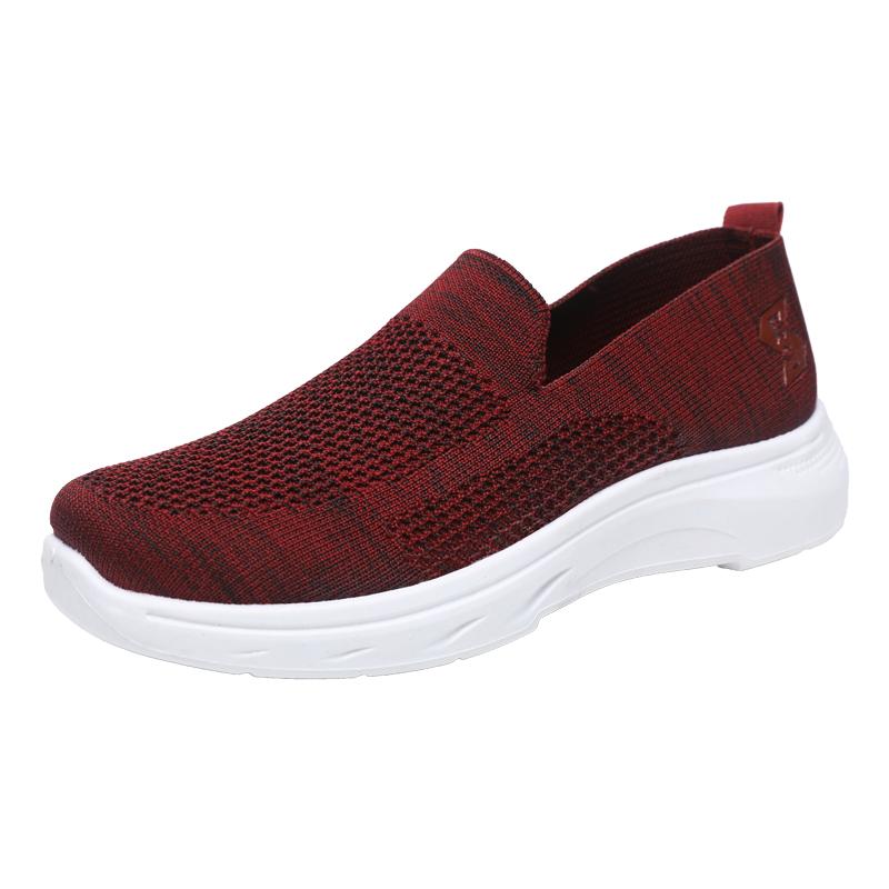 Women's casual sports shoes Non-slip knitted upper PVC sole Lightweight breathable design New fashion sports shoes
