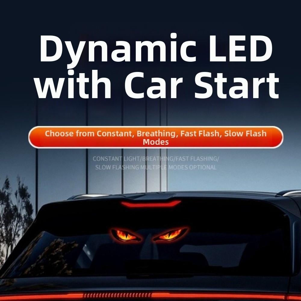 Wireless Devil Eyes Car Lights Suction Cup Car Atmosphere Light New Solar LED Car Light