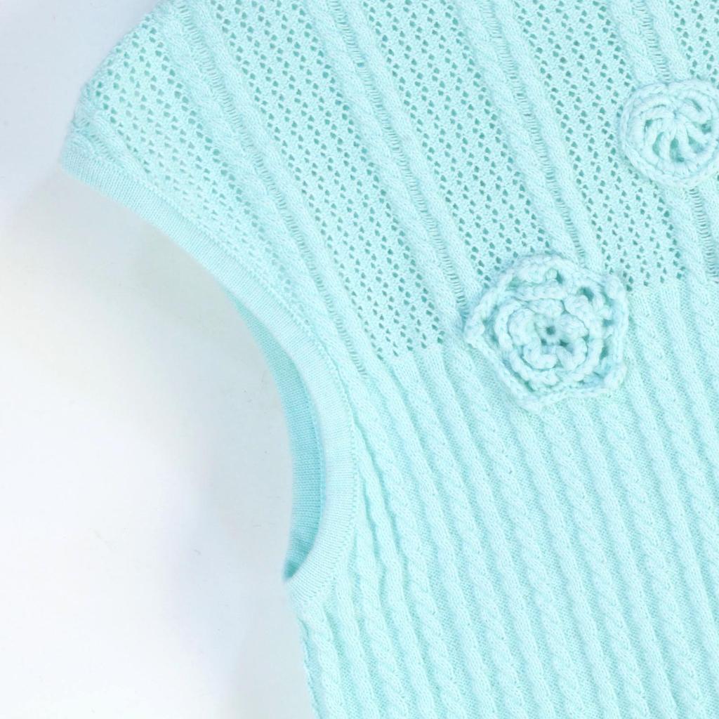 Women's Camellia Knit Set: Cardigan, Vest + Skirt – Spring/Summer Forest Fairy Style