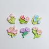 100PCS Resin Cute Sunflowers Flowers Flatback Stone Spring Decor Figurine Scrapbook DIY Accessories Hair Bow Slime Charms Craft