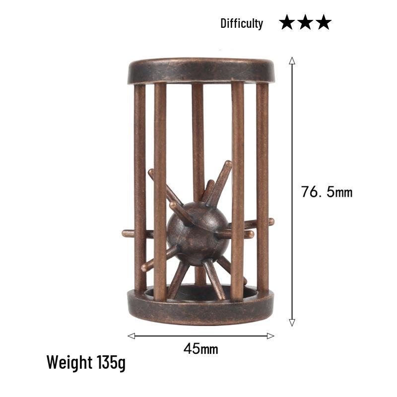 Intelligence Puzzle Zinc Alloy Disentanglement Rings - Unlock Nine Linked Rings Kongming Luban Lock Educational Toy