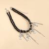 Jewelry Diamond Cross Glass Ball Fringed Collarbone Chain Neck Chain Sweet Cool Babes Wind Necklace
