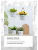 American Country-Style Wrought Iron Wall-Mounted Flower Pot for Creative Dried Flower Decor