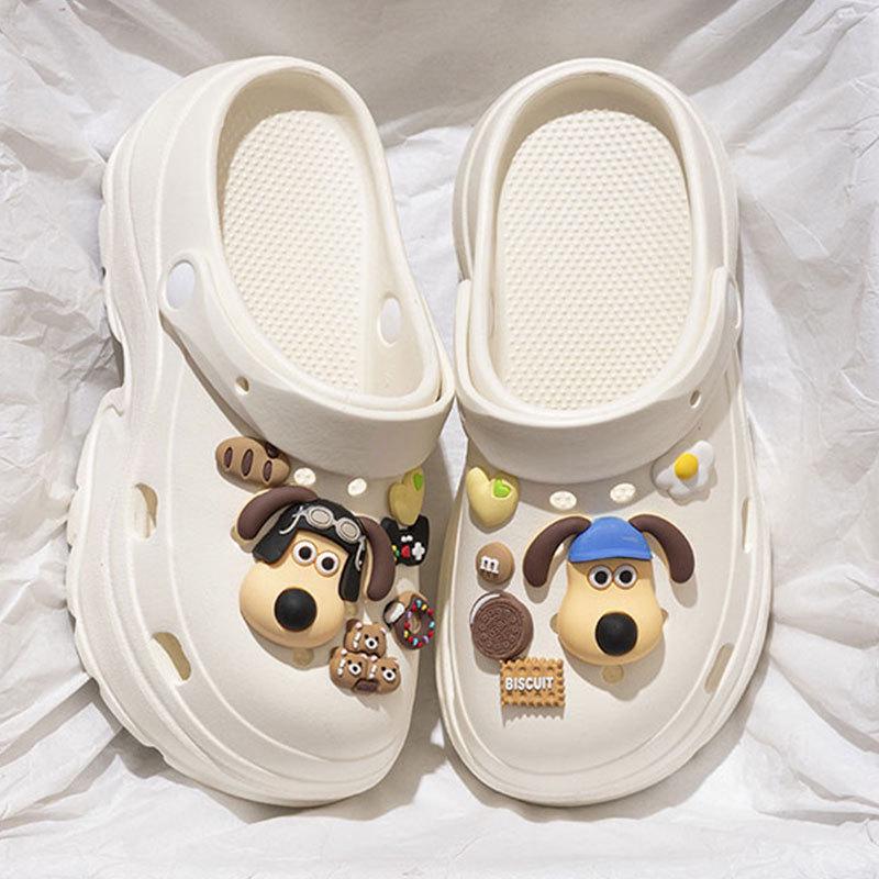 Women's Chunky Height-Boosting Odor-Resistant EVA Beach Sandals - Trendy Summer Baotou Slippers