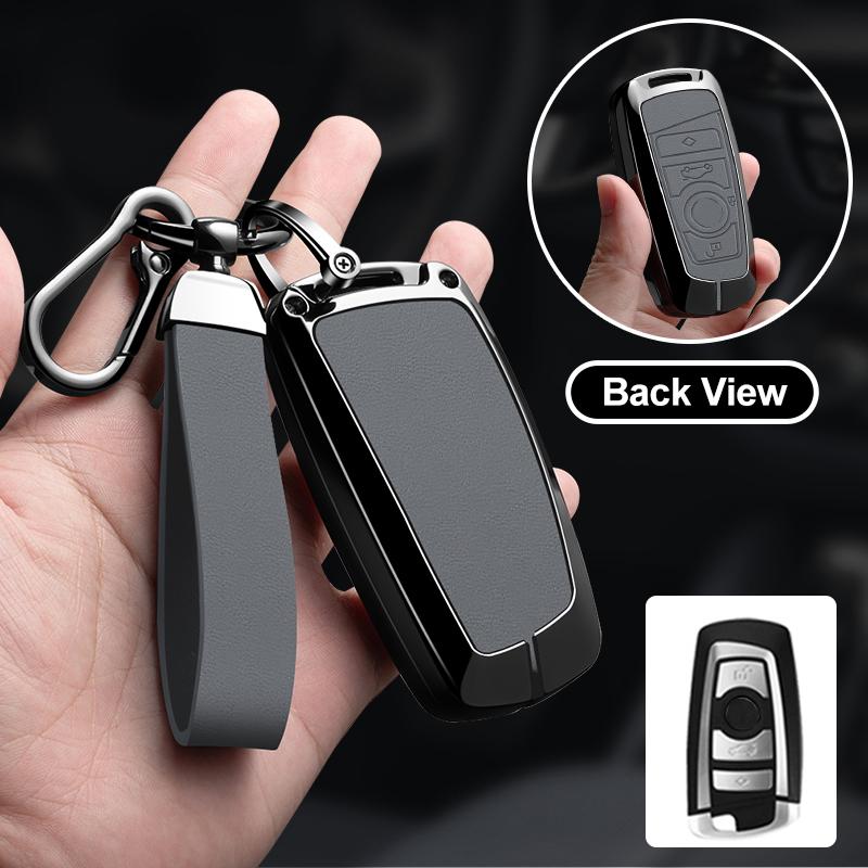 Zinc Alloy Leather Car Key Fob Case For Bmw 1 3 5 7 Series 530I X1 X3 X4 X5 F10 F15 F16 F20 F30 F18 F25 M3 M4 E34 Auto Parts