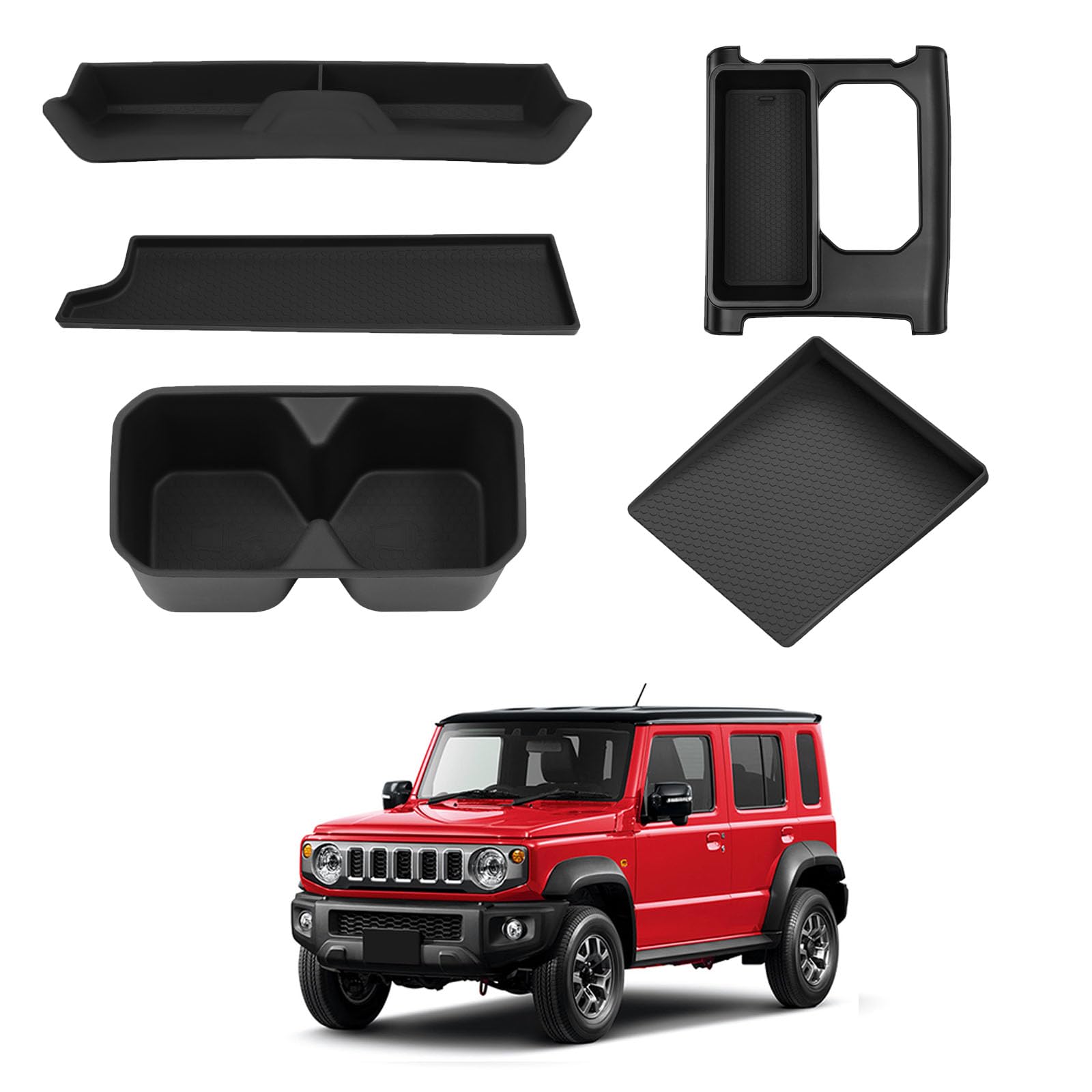 ZUNDUO Set of Center Console Center Console Drink Passenger Seat Passenger Seat and Switch Lever for Suzuki Jimny Nomad 2025 Storage Easy Small Item