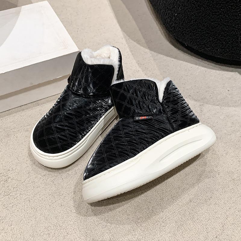 Winter velvet thickened home bread shoes cotton boots women wear fashion warm snow boots comfortable soft sole women's cotton shoes