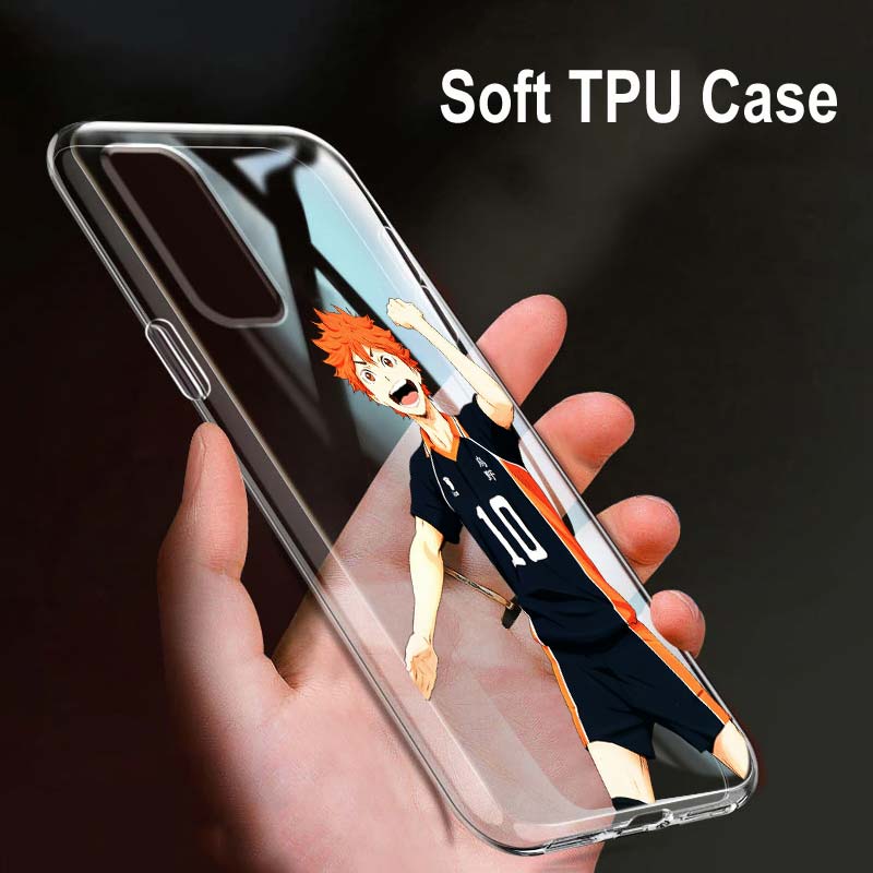 Haikyuu Hinata Attacks Anime For OPPO Reno7 SE 6 5 Z F 4G 5G Find X2 X3 Neo Lite Pro Plus Transparent Soft Phone Case Coque