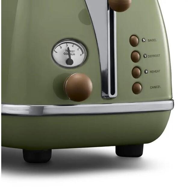 Toaster De'Longhi Icona Vintage CTOV 2103.GR oliv