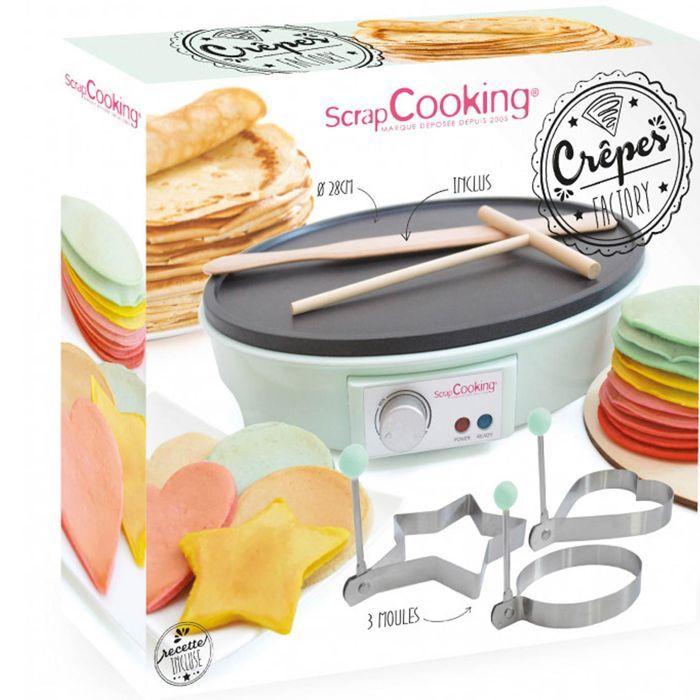 Crepe factory et 3 colorants alimentaires - jaune vert rouge