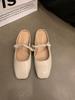 Flat-bottomed Temperament Bag Head Half Slippers Women's Shoes Outer Wear 2025 New Spring and Summer French Mary Jane Half Tray