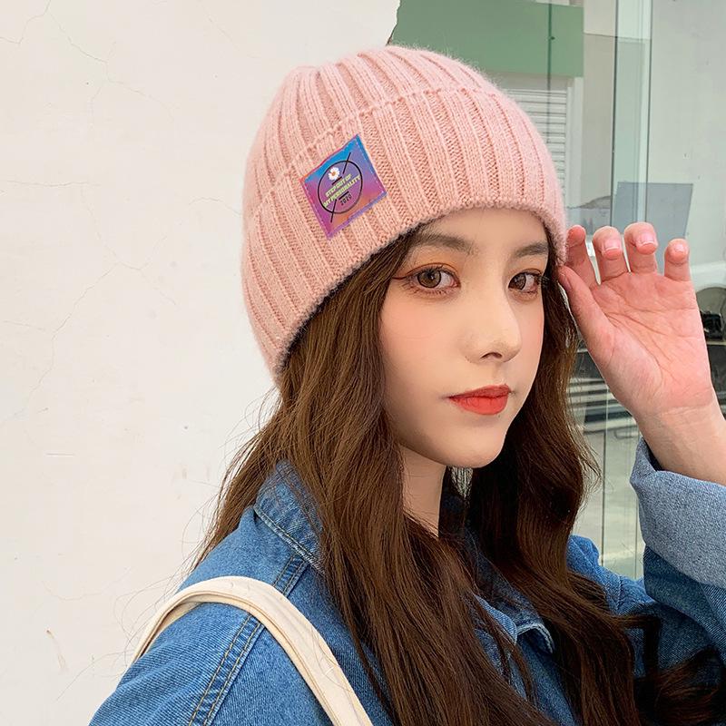 Gorro de Lã de Inverno Feminino Estilo Coreano 2025: Tricô moderno, versátil, fofo e quente para estudantes japoneses