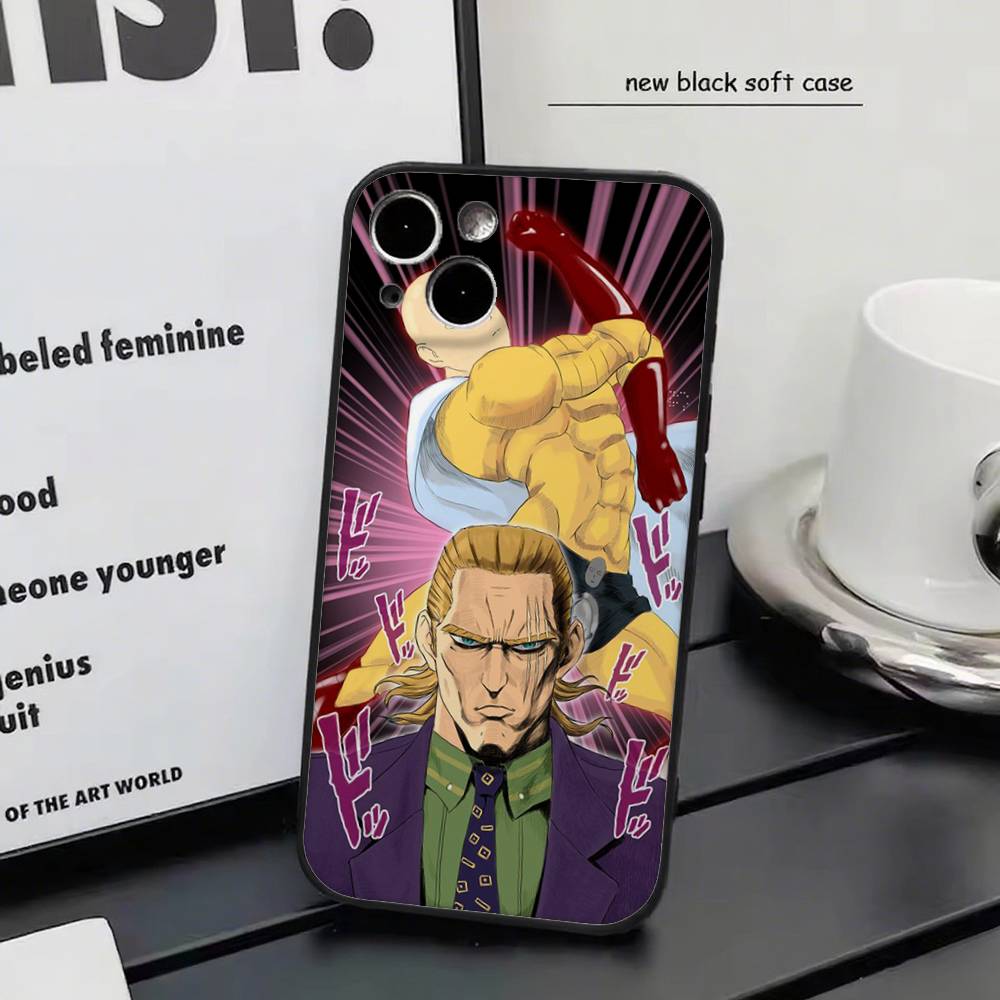 One P-Punch Man Saitama For Iphone 17 Air 16 Pro Max 15 14 13 Full Cover Anti-Shock  MagSafe Cover