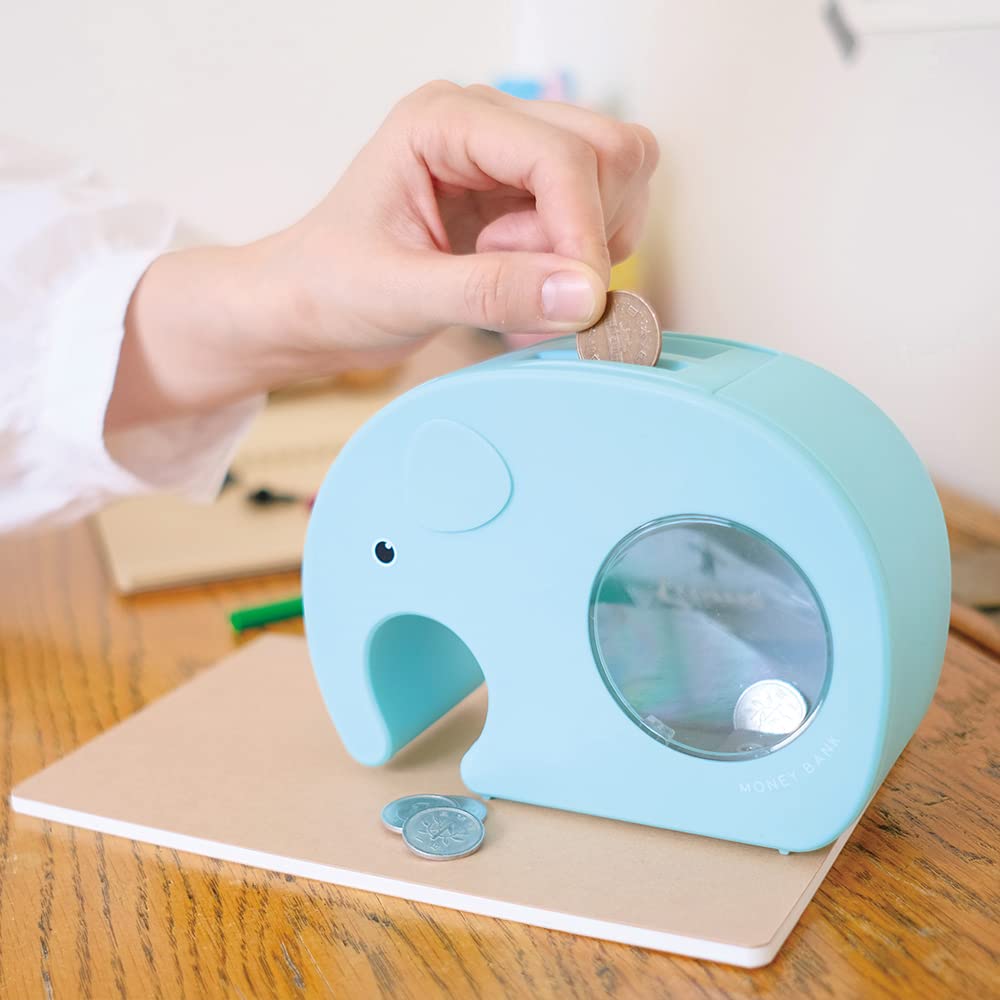 Piggy bank with digital for Scandinavian money pink lock, counter, kids, animal, interior, bank, LALA,